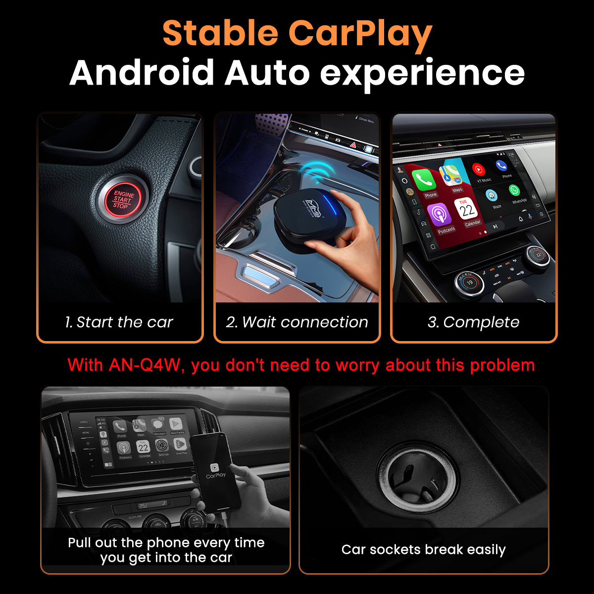 CarPlay Android Smart BOX android auto Wireless wireless Carplay ai box Youtube Netflix car Android system smart box