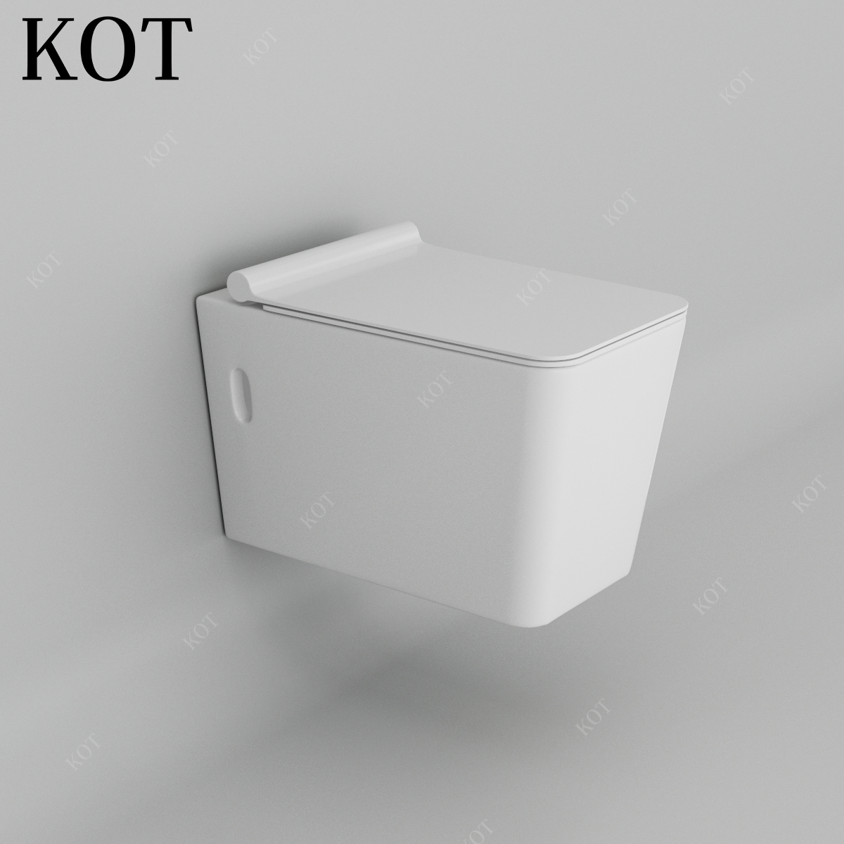 KOT Bathroom Toilet Sanitary Ware Suspended Rimless Gravity Flushing Ceramic Wall Mounted Toilet