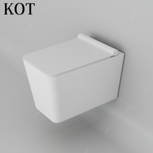 KOT Bathroom Toilet Sanitary Ware Suspended Rimless Gravity Flushing Ceramic Wall Mounted Toilet