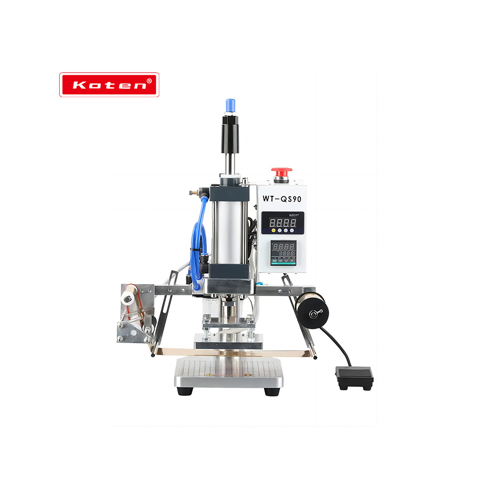 Leather Small Logo Stamping Machine Pneumatic Hot Foil Branding Machine