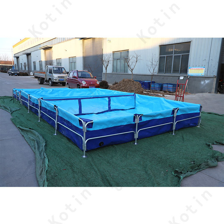 2023 Hot selling RAS fish farming tank flexible PVC Tarpaulin fish tank aquaculture fish pond for sale