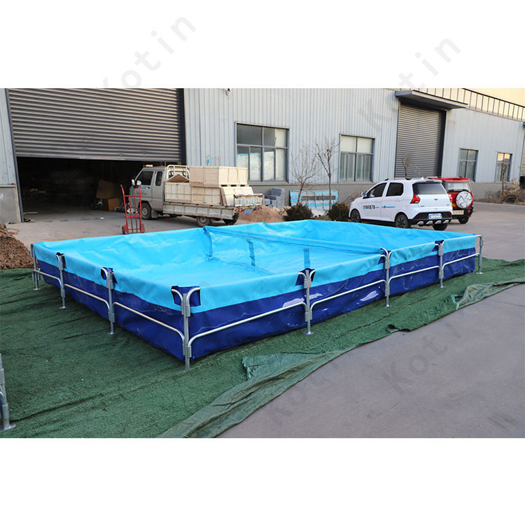 2023 Hot selling RAS fish farming tank flexible PVC Tarpaulin fish tank aquaculture fish pond for sale