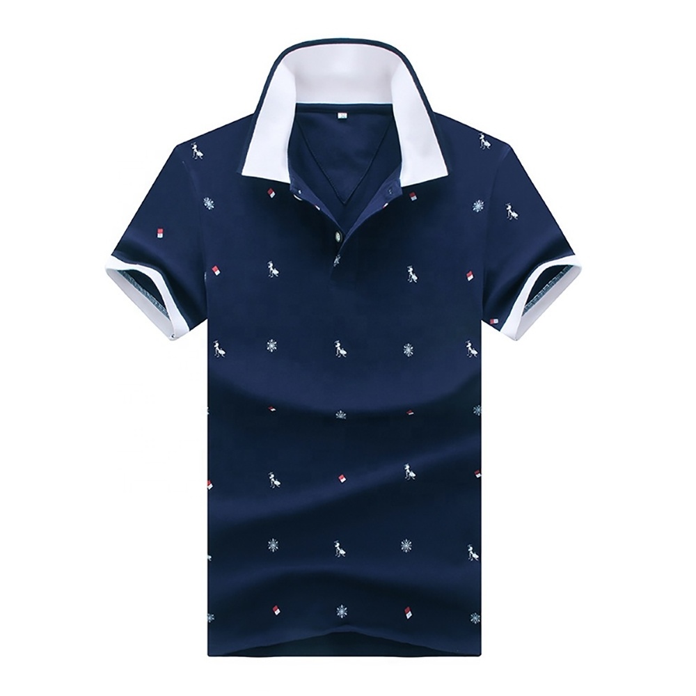 Summer stand-up collar polo shirt business gentleman short-sleeved fashion men's short Polo shirt