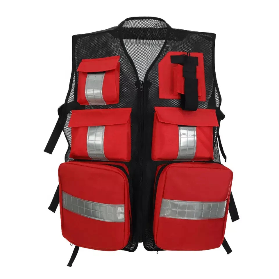 Customized Logo Multi-functional Outdoor Casual Fishing.work Volunteer Safety Utility Work Multi Pocket Vest