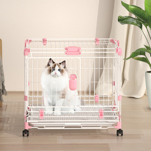 Factory Direct Sales Foldable 36in 30in 24in 7 Colors Black Pink  Available Pet Cage for cat Iron Cage Pet Cages