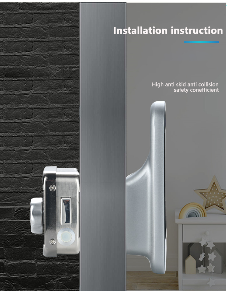 Safety Code Card Electronic Fingerprint RIM Smart Gate Lock for Door