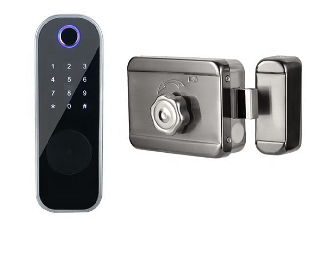 Safety Code Card Electronic Fingerprint RIM Smart Gate Lock for Door