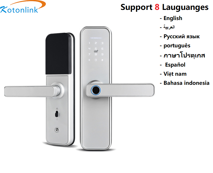 Multi language TUYA TTLOCK  Fingerprint Electronic Smart life Touch Keypad Entry keyless door airbnb lock digital