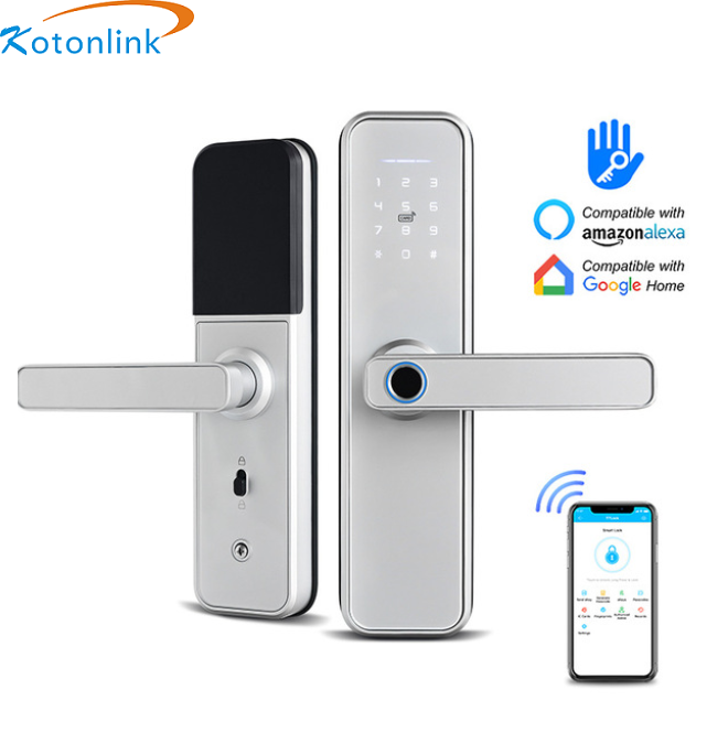 Multi language TUYA TTLOCK  Fingerprint Electronic Smart life Touch Keypad Entry keyless door airbnb lock digital