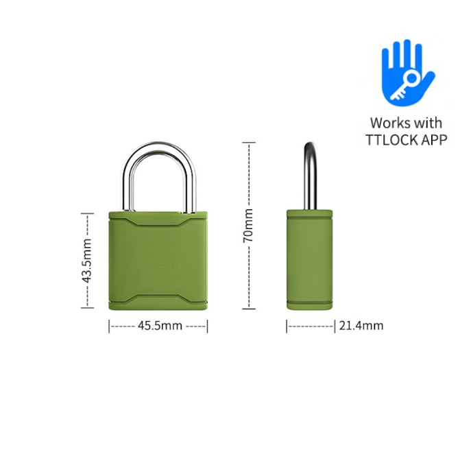 Ttlock App Waterproof Smart Padlock Wifi Electric Lockout Tagout Kit Padlock Lock Fingerprint Padlock 50 Fingerprint Sets CE/FCC