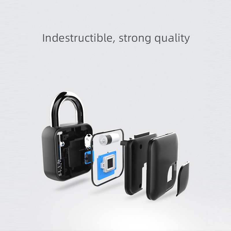 2022 New Arrival Brass Biometric Security Smart Alarm Tuya APP Wifi Fingerprint Padlock with waterproof cover