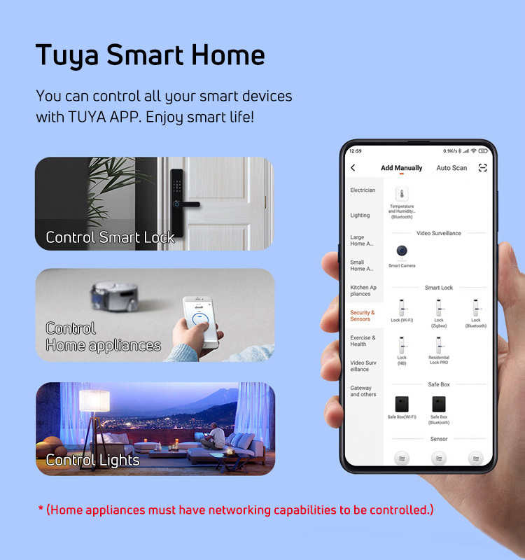 Shenzhen tuya smart lock with handle video intercom cat eye smart door lock display stand