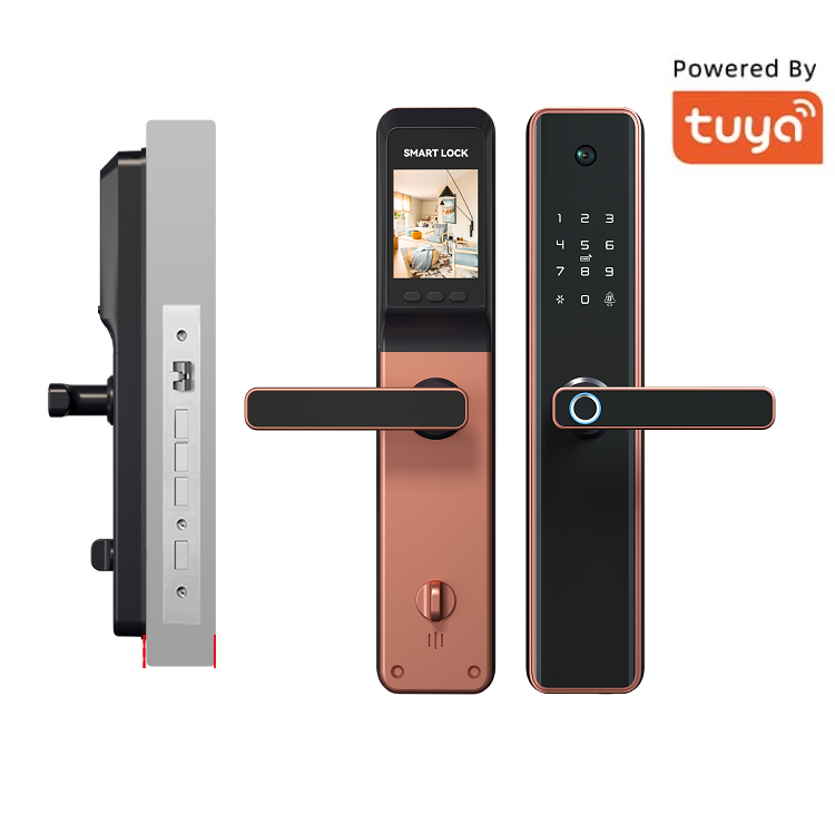 tuya smart card key door lock with camera entry iot smart door lock