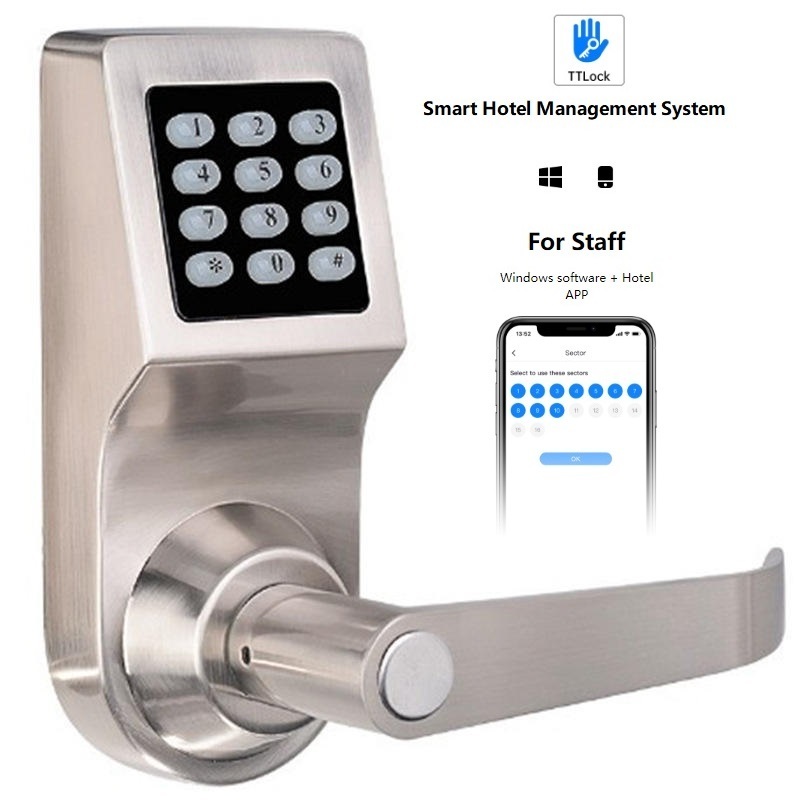 Security Keyless ttlock App Digital Smart Door Lock For Airbnb Apartment