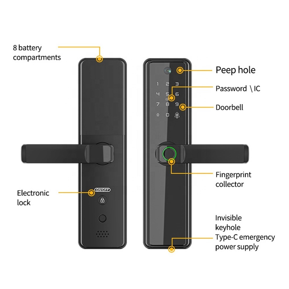 Kotonlink smart locks high security wireless waterproof smart lock biometric intelligent fingerprint electronic lock for door