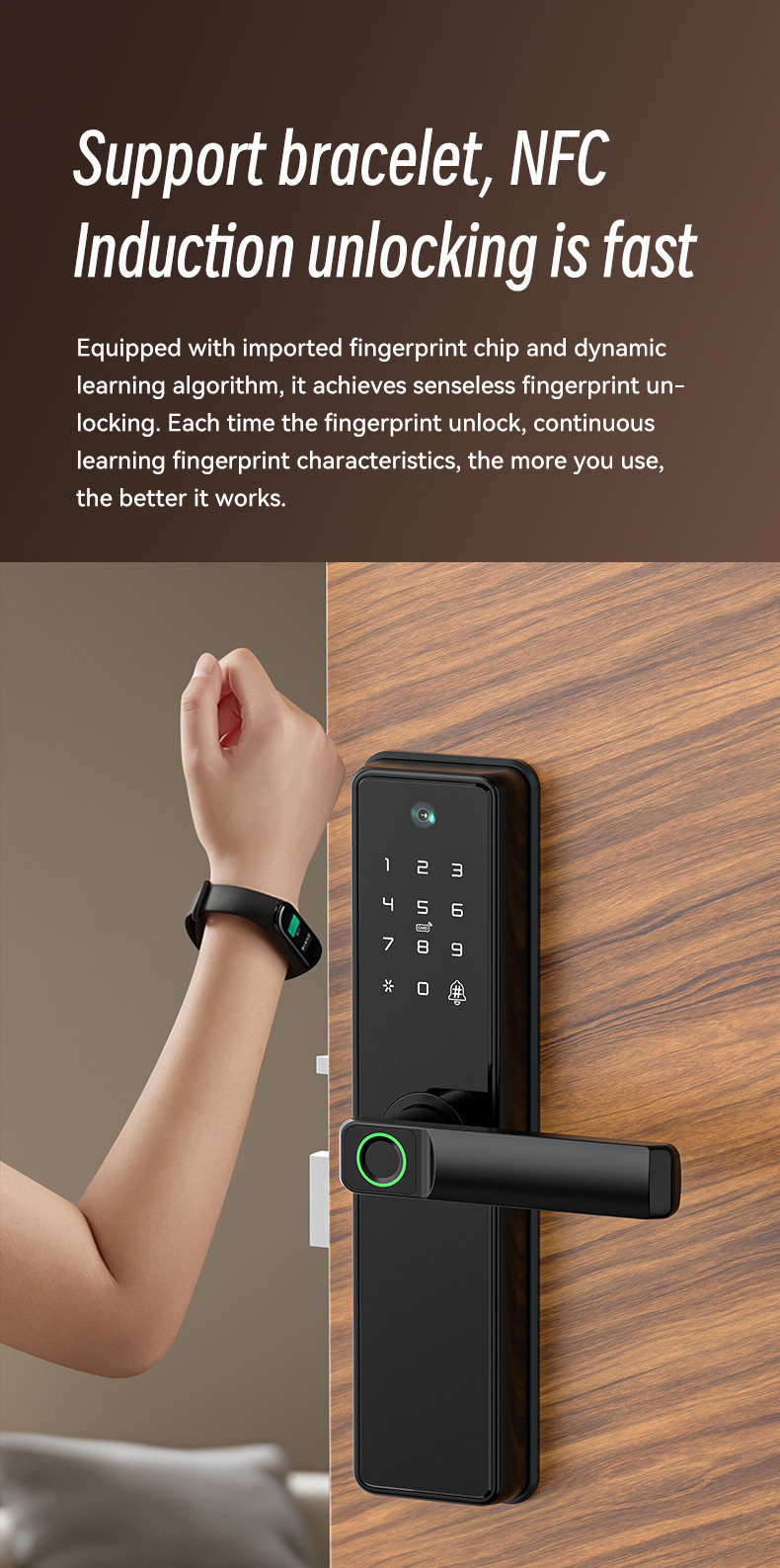 Kotonlink smart locks high security wireless waterproof smart lock biometric intelligent fingerprint electronic lock for door