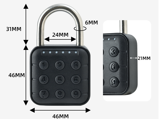 Best TUYA APP password keypad code smart padlocks keyed alike electronic digital remote padlock