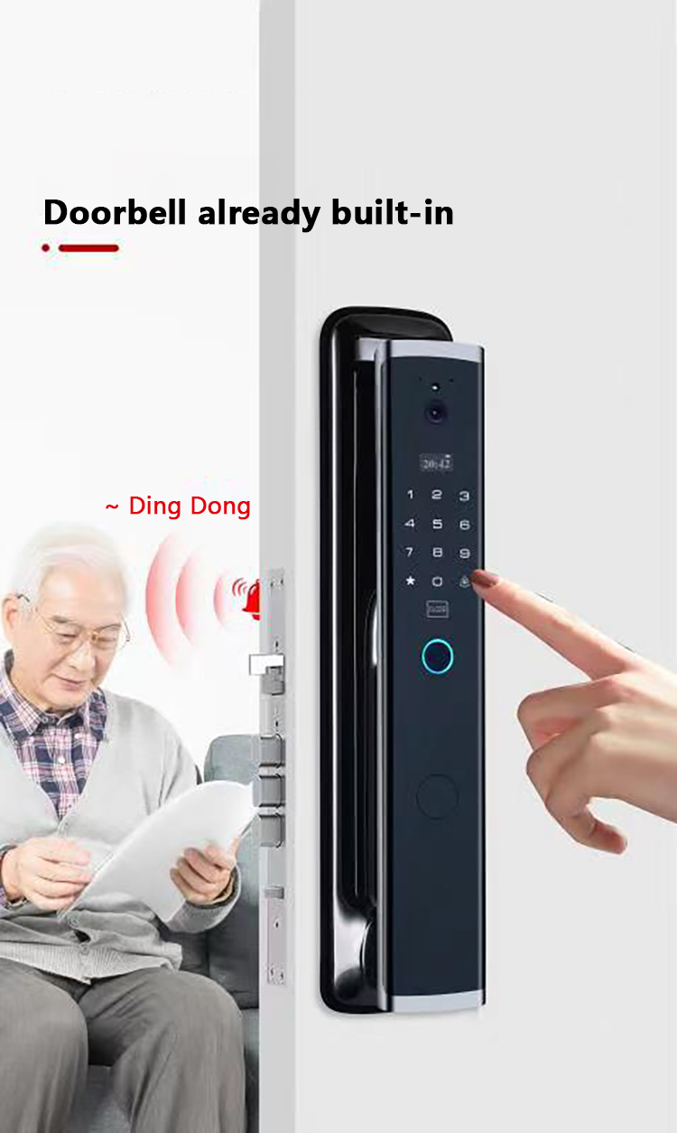 App Remote Control Hd Ring Wifi Doorbell Camera peephole Smart Door Lock,Smart Fingerprint Door Lock,Smart Door Lock Camera