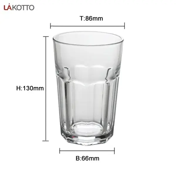 15oz octagonal pressure cup glass water cup restaurant hotel with mouthwash glass beer mugs glass milk cup can be printed LOGO