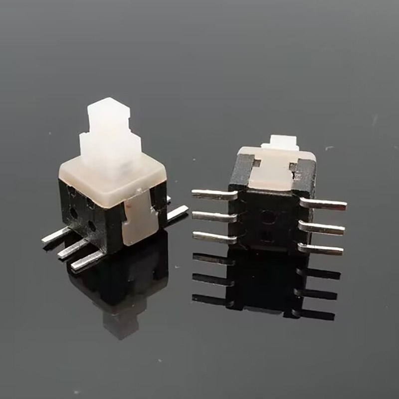 High temperature resistant SMD self locking 6 pin push button switch 5.8x5.8x7mm for appliance Unlocked key switch