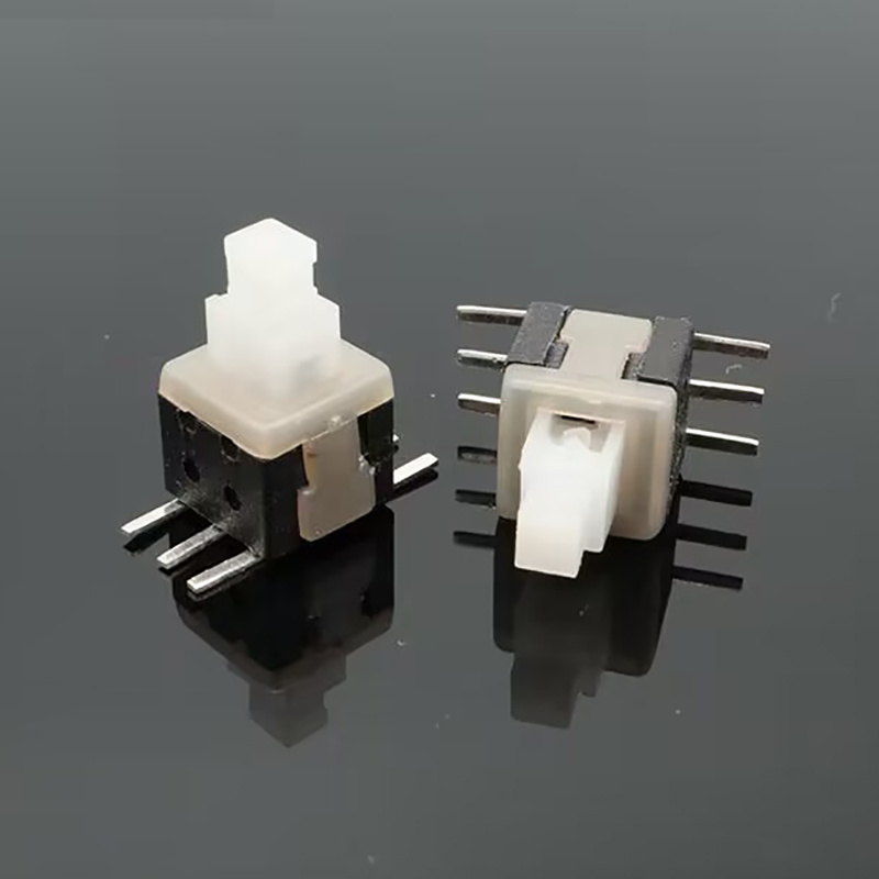 High temperature resistant SMD self locking 6 pin push button switch 5.8x5.8x7mm for appliance Unlocked key switch