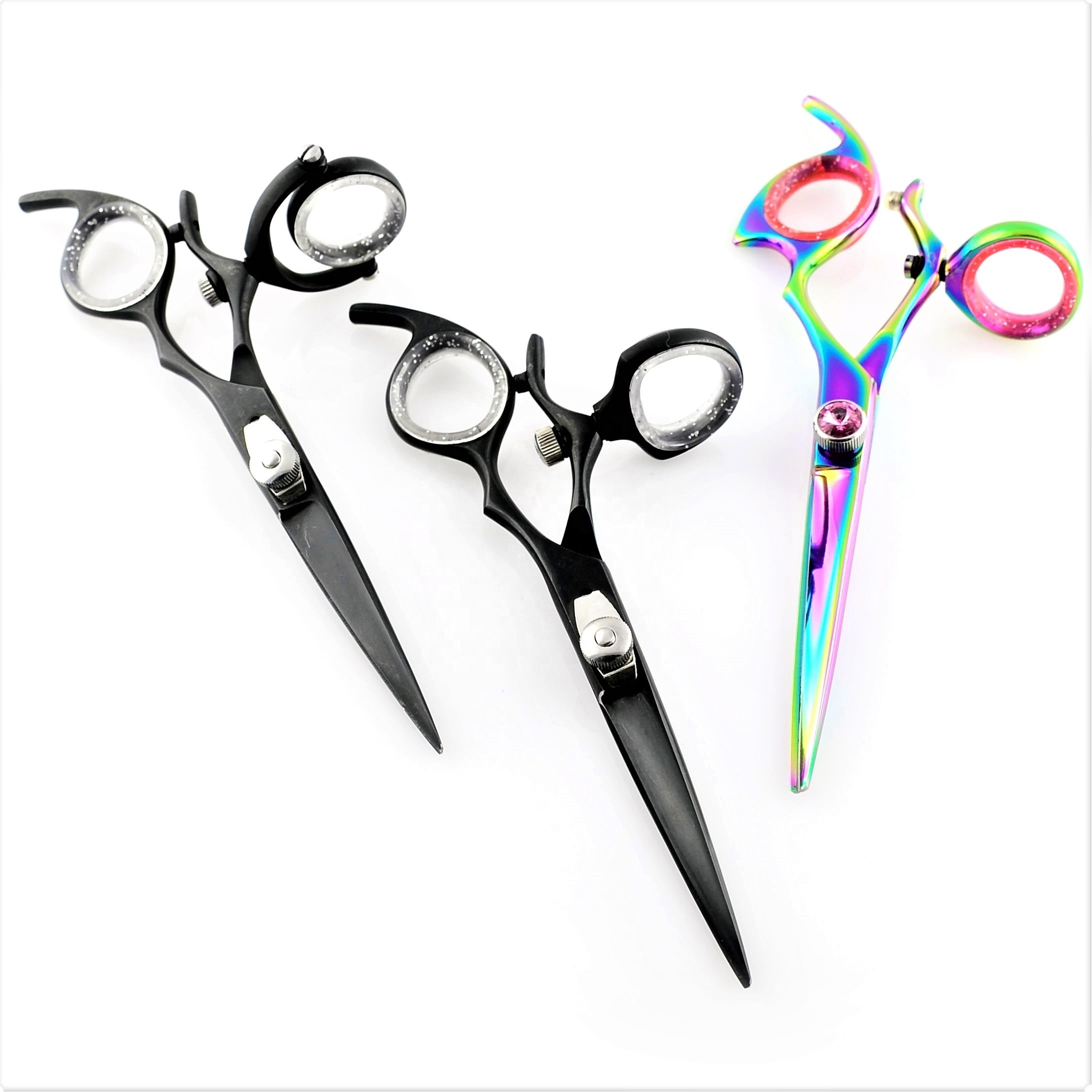 Swivel thumb hair scissors Hair Cutting Shears with customization Razor Sharp blades Multi Plasma Coated Salon Barber Shears