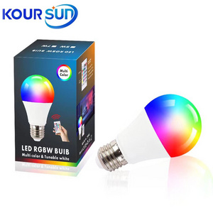 9W bulb remote control seven color light mobile phone can remotely control Bluetooth smart bulb RGB dimming color