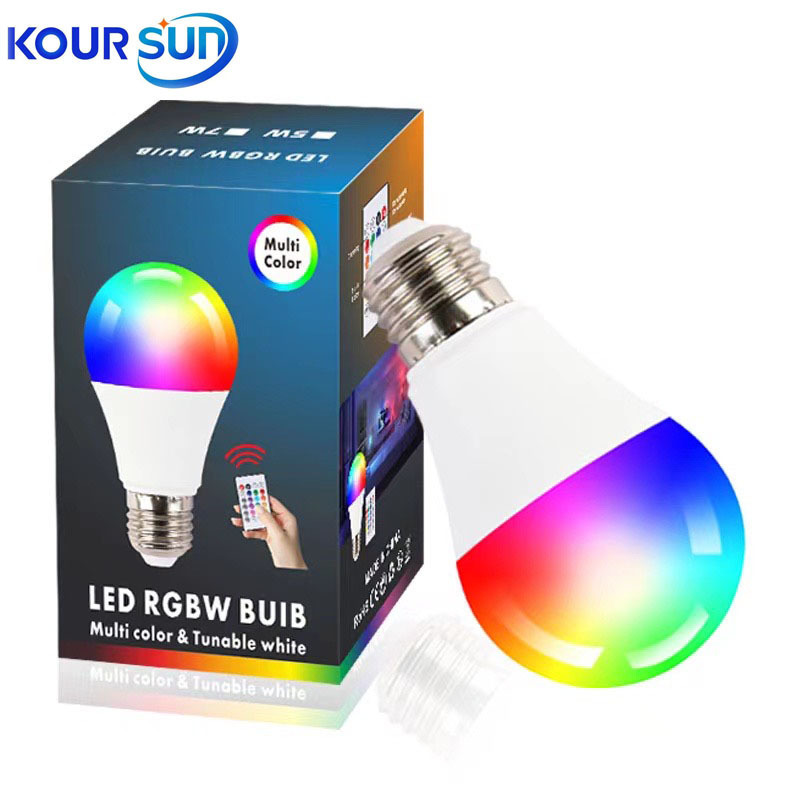 9W bulb remote control seven color light mobile phone can remotely control Bluetooth smart bulb RGB dimming color