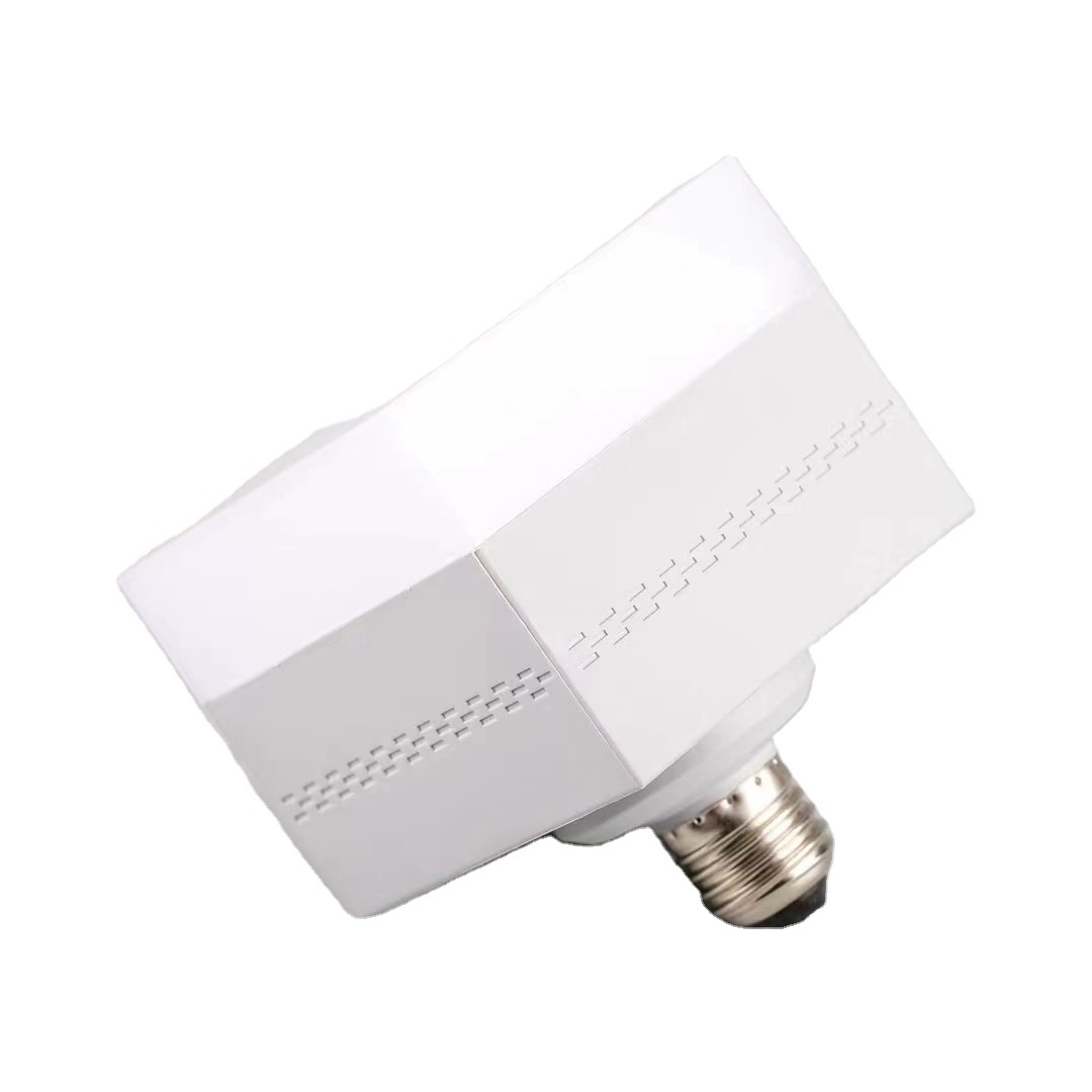 Square plastic-coated aluminum LED bulb light Indoor high-brightness square bulb Two-year warranty