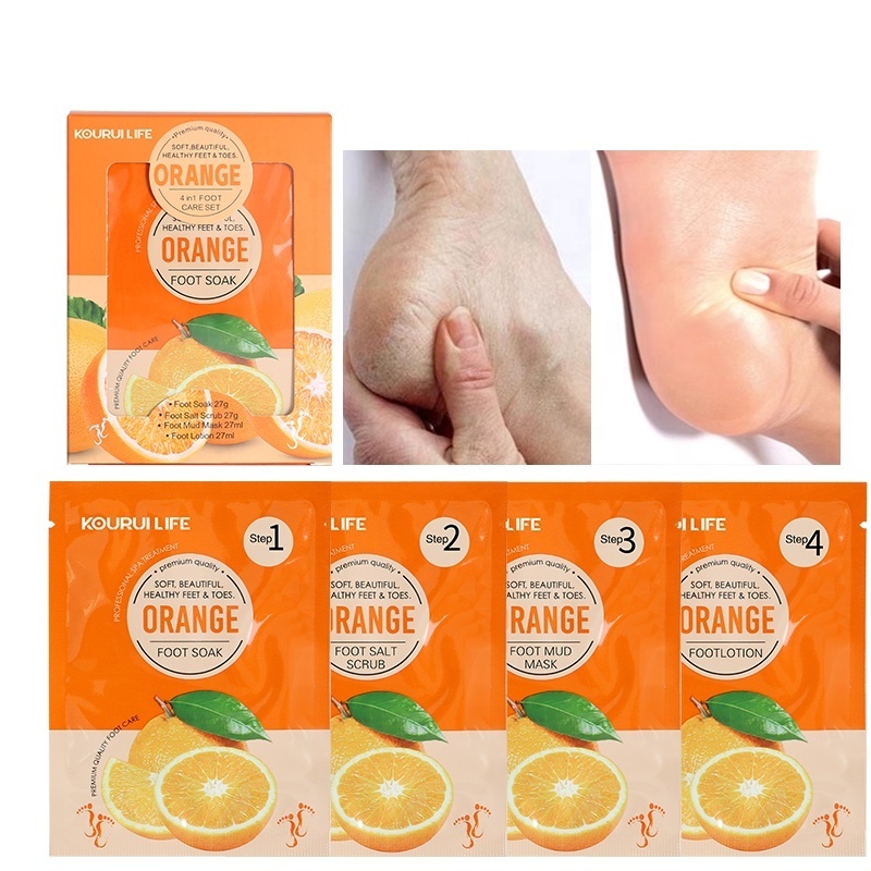 pedicure spa Deluxe Pedicure In A Box Deluxe 4 Step Pedi Orange Fragrance 4-step Hygienic Spa Pedicure Kit