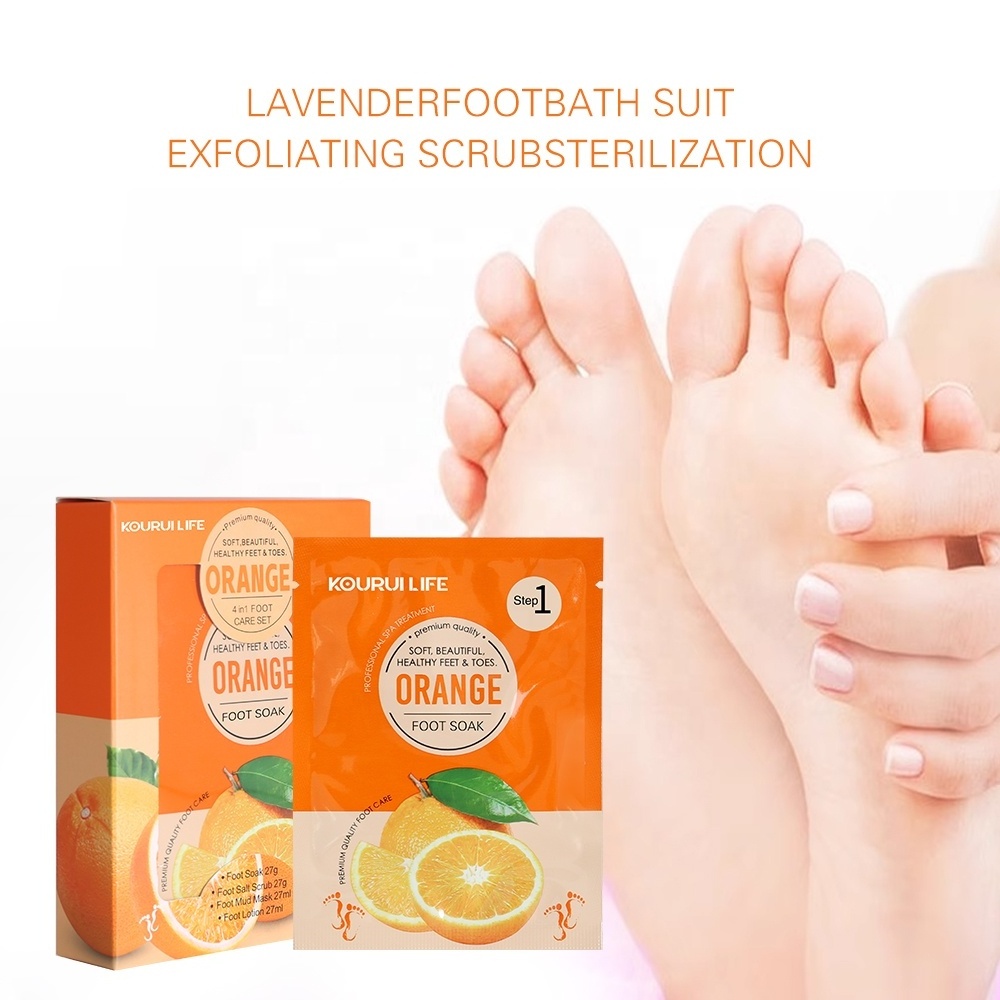 pedicure spa Deluxe Pedicure In A Box Deluxe 4 Step Pedi Orange Fragrance 4-step Hygienic Spa Pedicure Kit