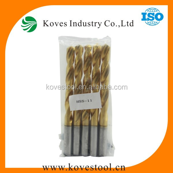 TiAlN hss drill bit 0.2mm-20mm straight shank din338 hss twist drills