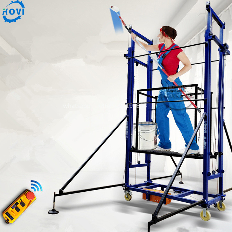 3m 5m 6m 8m electric scaffold lift automatic foldable mobile scaffolding electric lifting platform