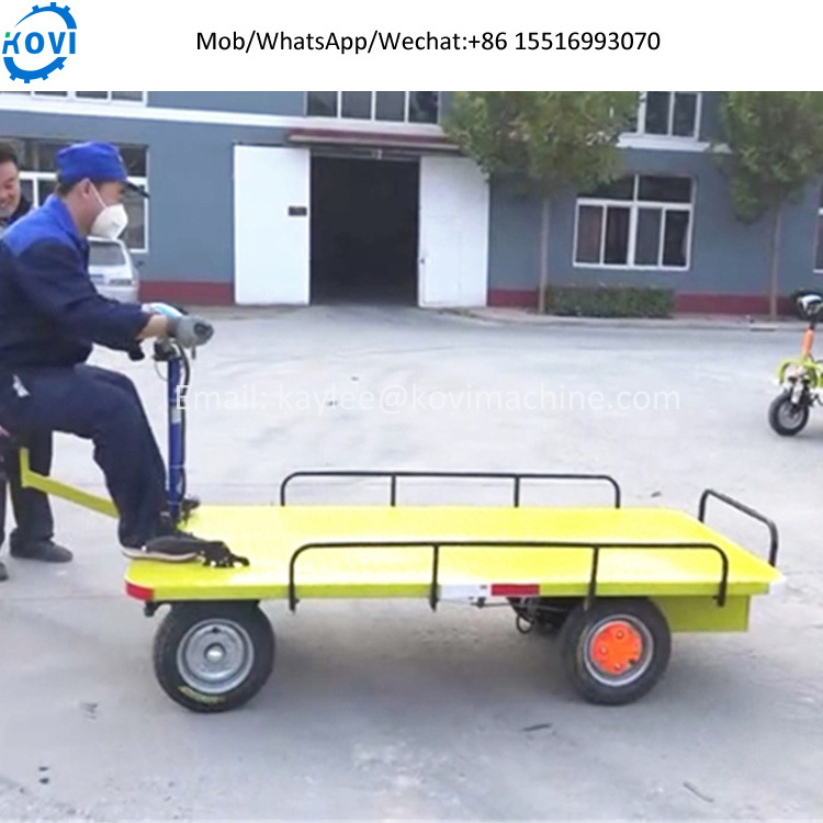 Electric motorized flat transfer wagon garden cargo tricycle cart