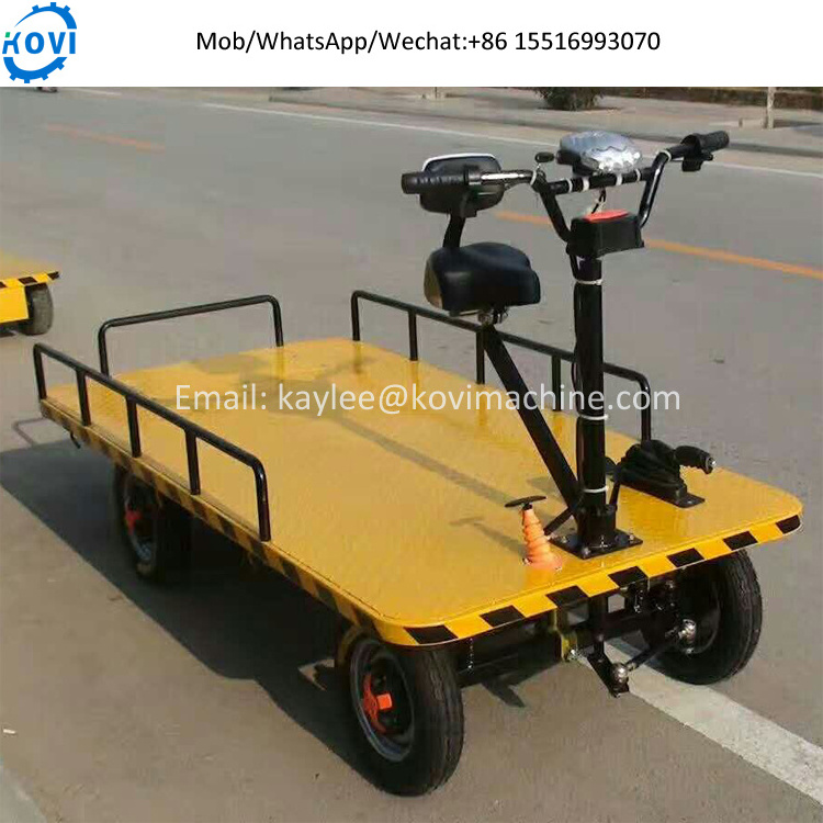 Electric motorized flat transfer wagon garden cargo tricycle cart