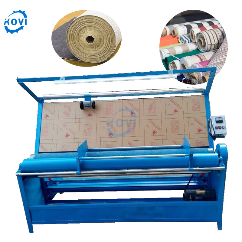 automatic tubular fabric cloth rolling cutting machine fabric roller cloth inspection rolling measuring equipment