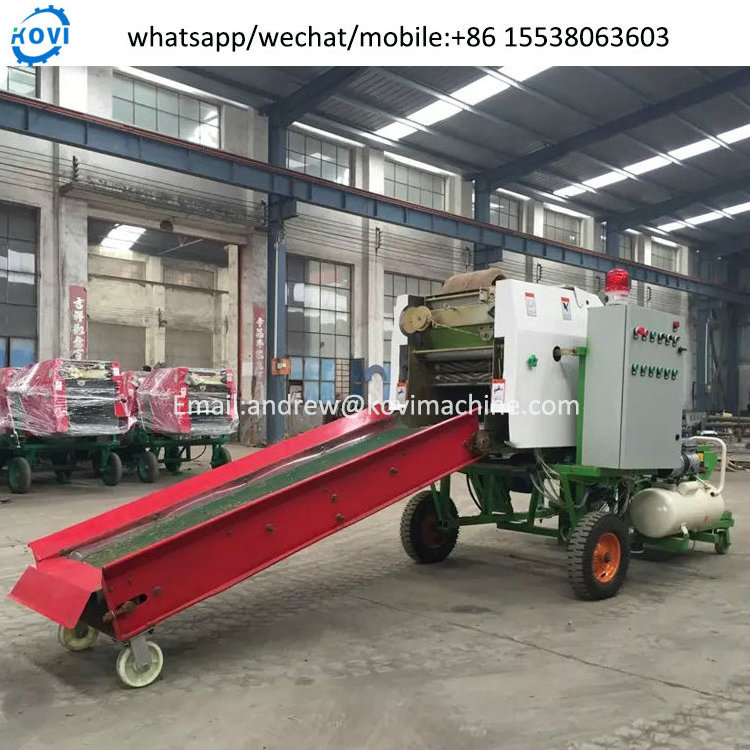 electric mini square hay baler machine pine straw corn silage baler machine for sale