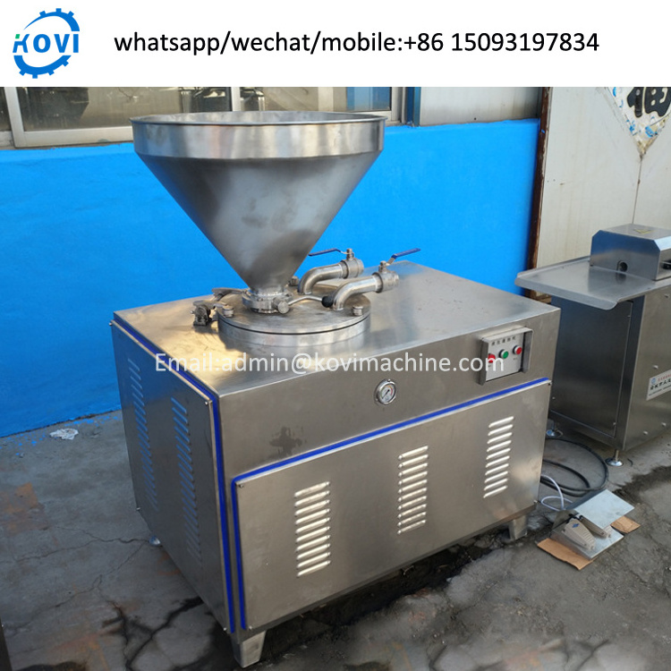 vacuum sausage stuffer hydraulic mince meat filling machine