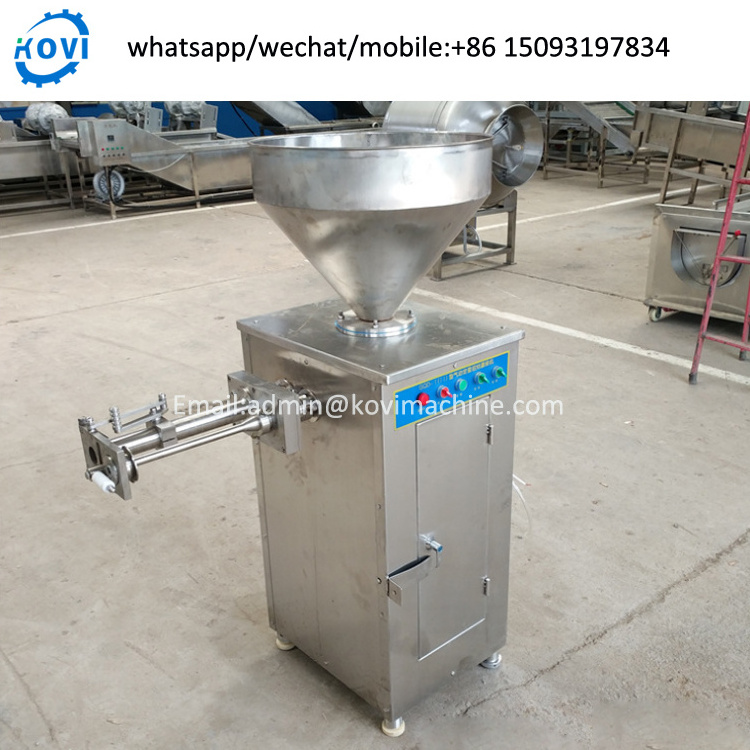 vacuum sausage stuffer hydraulic mince meat filling machine