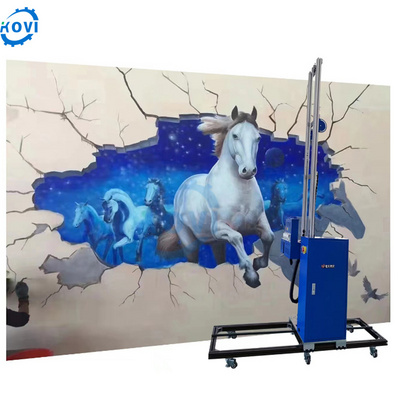 25 m2/H Automatic 3D Printer For Wall Vertical Wall Inkjet Painting Machine UV 5D Mural Ink Printer For Ground