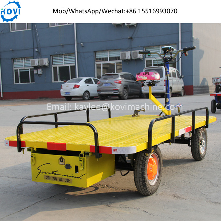 Electric motorized flat transfer wagon garden cargo tricycle cart