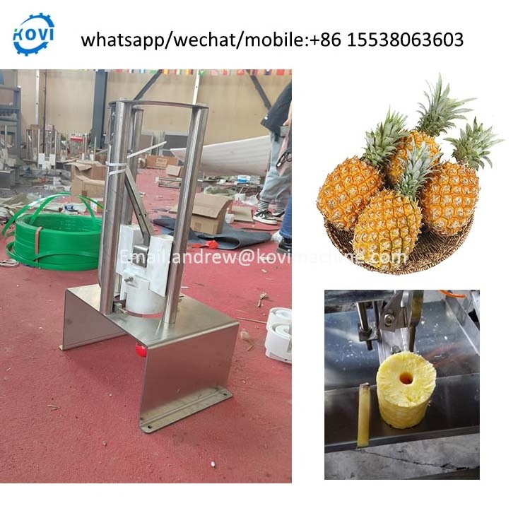 Manual pineapple core peeling and coring machine pineapple corer removing machine