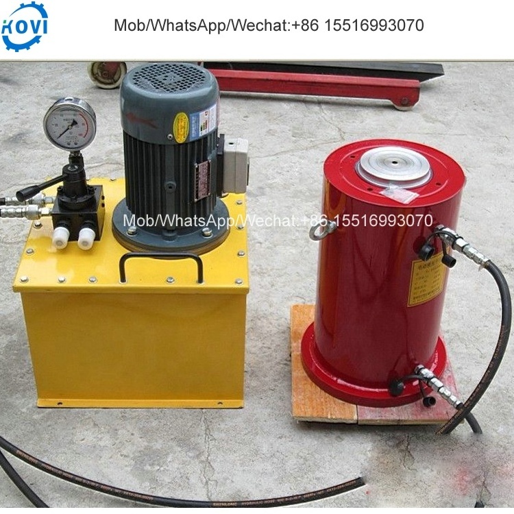 Electric oil pump double acting long arm hydraulic jack with pressure gauge price