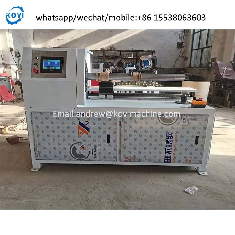 Automatic kraft toilet paper core cutter spiral cardboard paper tube core pipe cutter cutting making machine