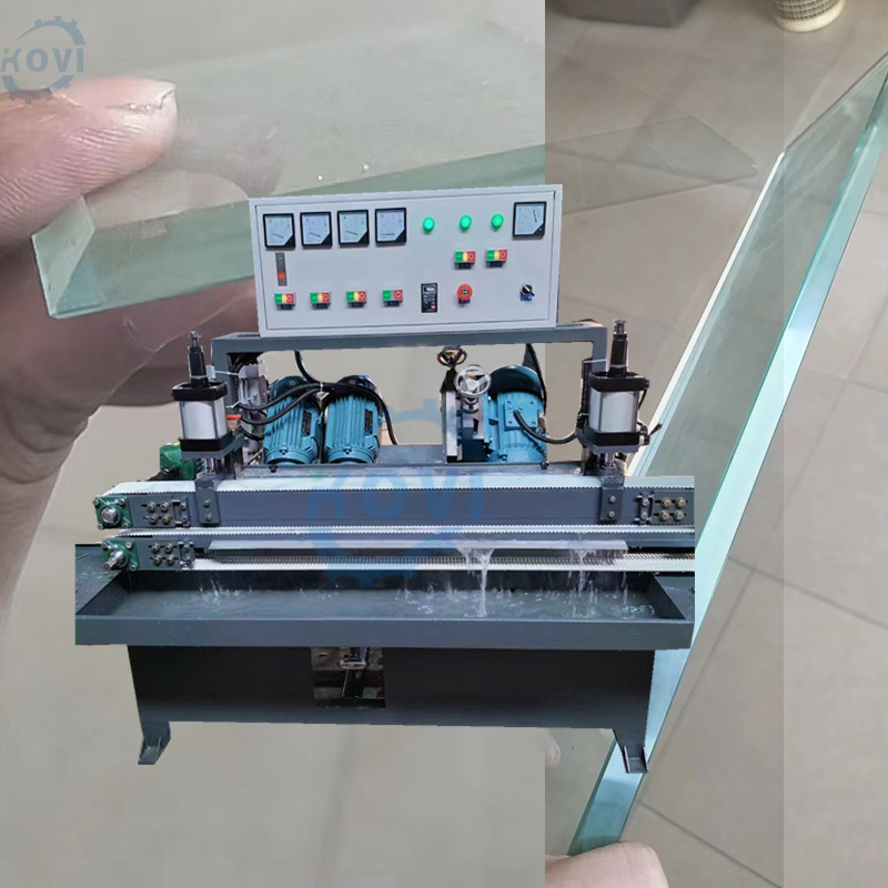 small portable 4 motor beveled glass mirror edge beveling polishing machine glass beveling chamfer grinder polishing machine