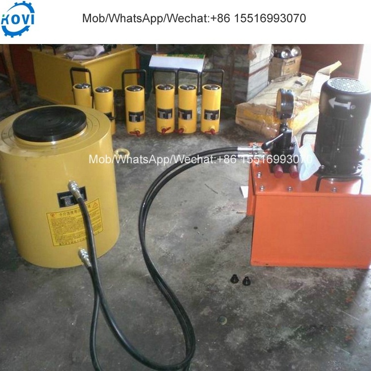 Electric oil pump double acting long arm hydraulic jack with pressure gauge price