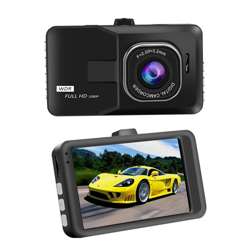 Manufactory Car video recorder 1080p hd T206 dual camera car dvr 3.0 inch LCD dash cam car black box