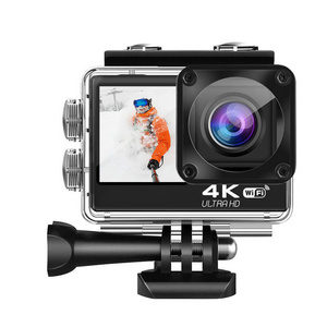 New Arrival 4K/60fps action camera dual screen WiFi 170D Waterproof Anti-shake Pro Sport Video Camera With 2.4G Remote Control