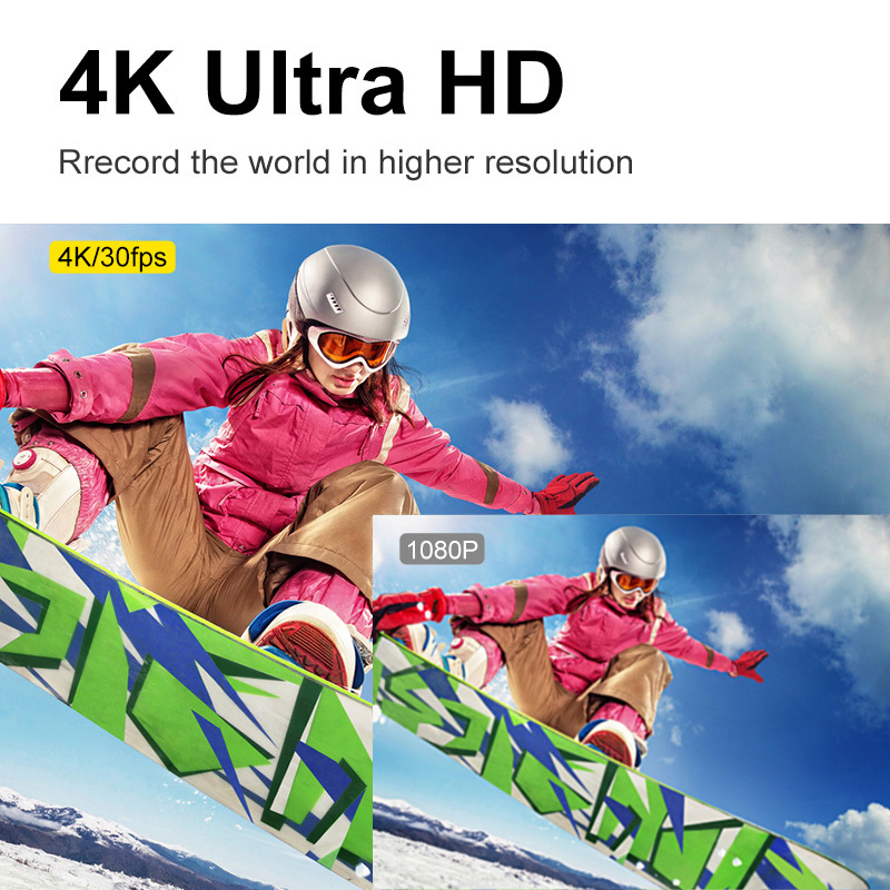 New Arrival 4K/60fps action camera dual screen WiFi 170D Waterproof Anti-shake Pro Sport Video Camera With 2.4G Remote Control