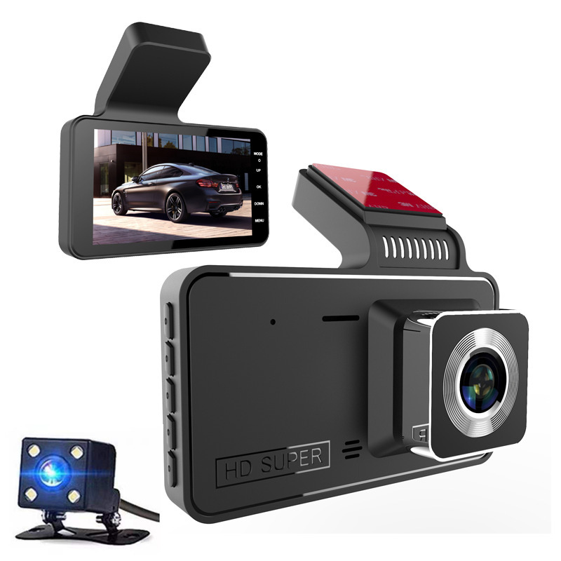 4.0 Inch Dual Lens Car Black Box Dash Cam HD 1080P 170 Degree Wide Angle Car Camera DVR Video Recorder G-Sensor Dashcam